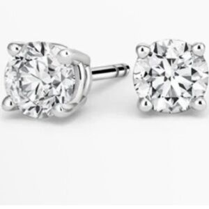 AXNT .25 CTW moissanite stud earrings in 925 silver NWT $100 retail